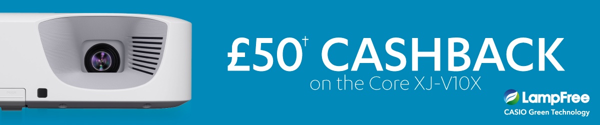 Get £50 cashback on the Casio Core XJ-V10X 